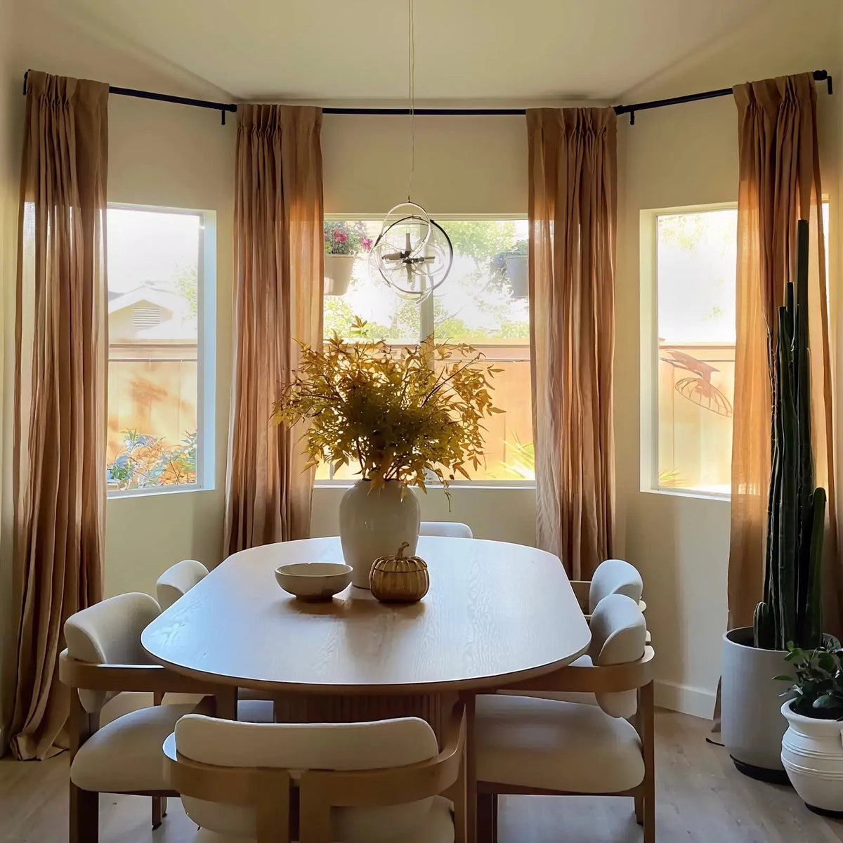 Doris Pure Linen Pleated Curtains