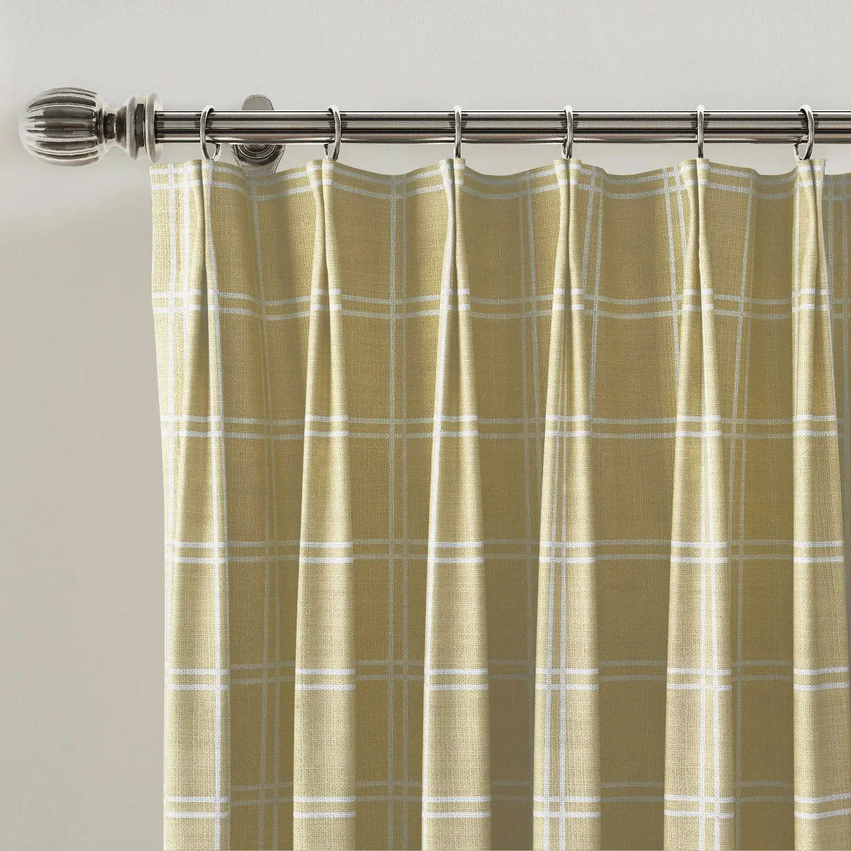 Stefana Silber x TWOPAGES Graphic Printed Linen Blend Pleated Curtains
