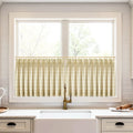 Stefana Silber x TWOPAGES Graphic Printed Linen Pleated Cafe Curtains