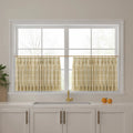 Stefana Silber x TWOPAGES Graphic Printed Linen Pleated Cafe Curtains