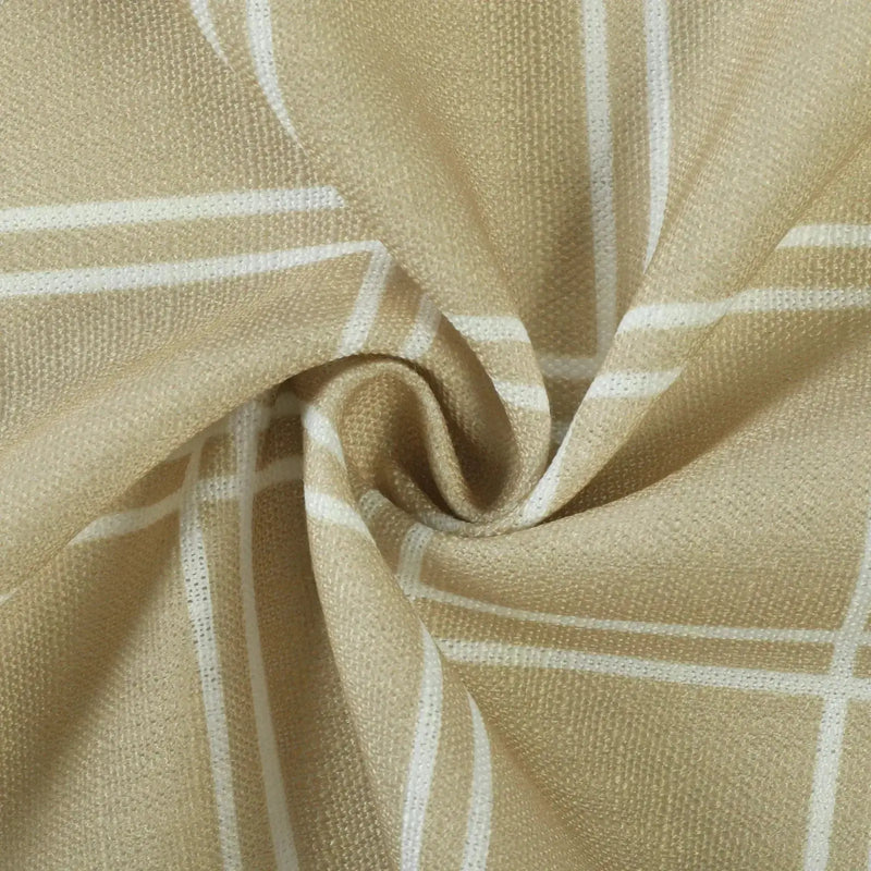 Stefana Silber x TWOPAGES Graphic Printed Linen Pleated Cafe Curtains