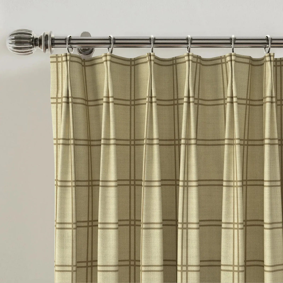 Stefana Silber x TWOPAGES Graphic Printed Linen Blend Pleated Curtains