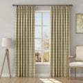 Stefana Silber x TWOPAGES Graphic Printed Linen Blend Pleated Curtains
