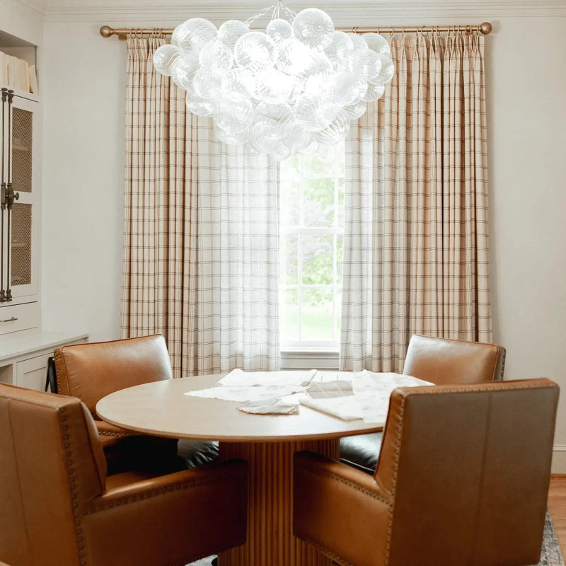 Stefana Silber x TWOPAGES Graphic Printed Linen Blend Pleated Curtains