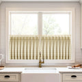Stefana Silber x TWOPAGES Graphic Printed Linen Pleated Cafe Curtains