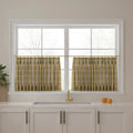 Stefana Silber x TWOPAGES Graphic Printed Linen Pleated Cafe Curtains