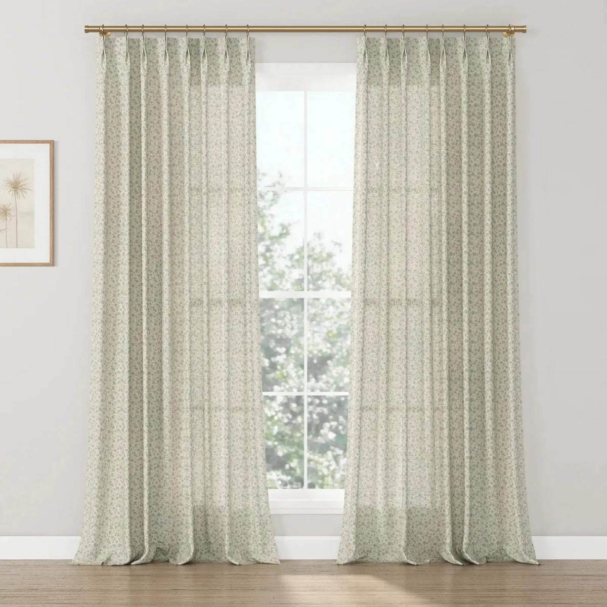 Rebecca Hughes x TWOPAGES Classic Vintage Printed Cotton Pleated Curtains