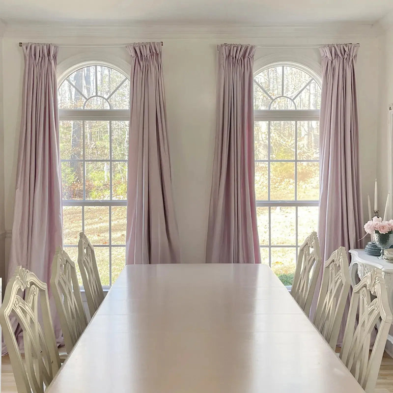 Veda Lustrous Cotton Velvet Pleated Curtains