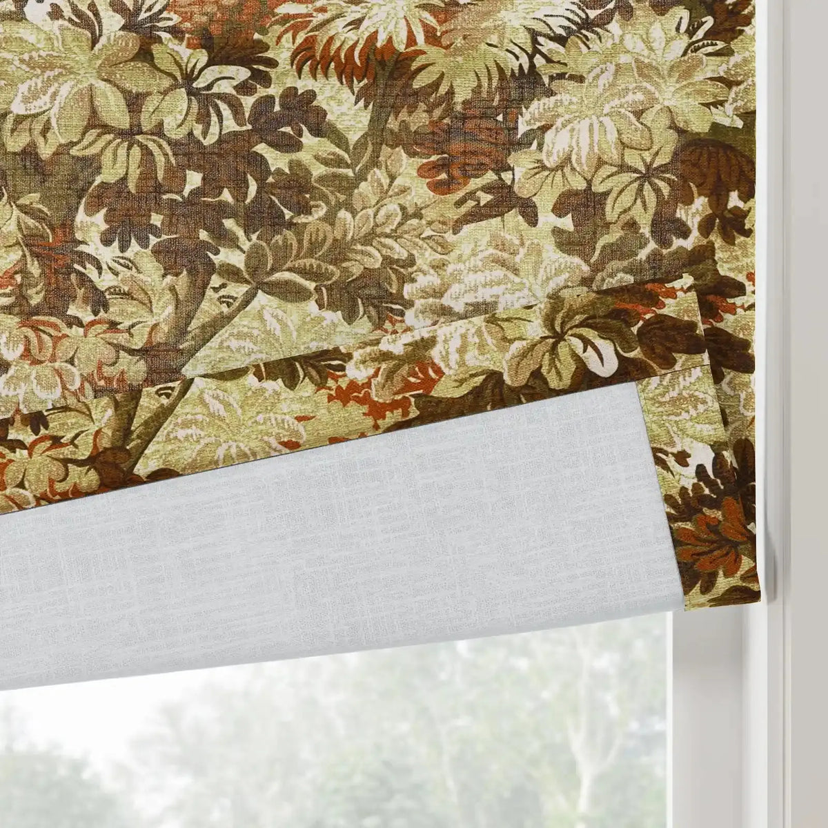 Britt Bengoechea x TWOPAGES Floral Print Linen Cotton Roman Blind Cordless