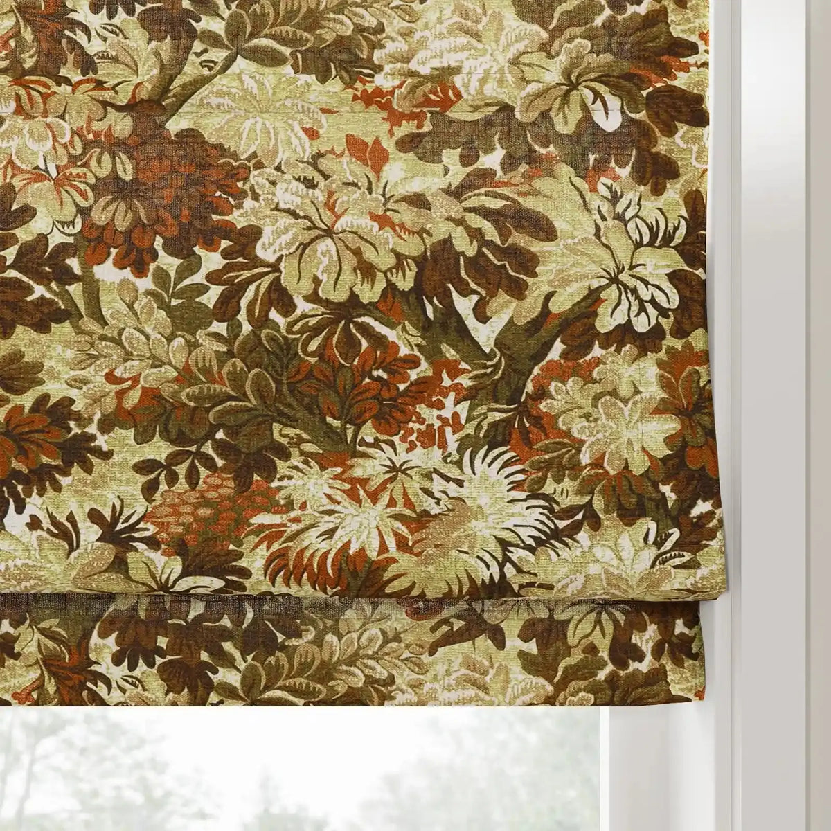 Britt Bengoechea x TWOPAGES Floral Print Linen Cotton Roman Blind Cordless