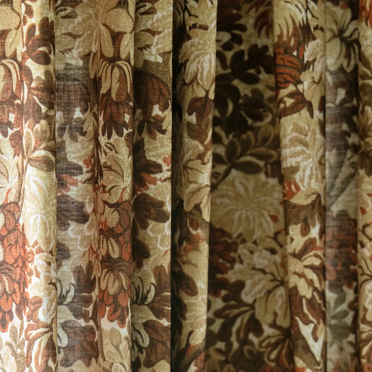 Britt Bengoechea x TWOPAGES Cottage Floral Printed Linen Cotton Pleated Curtains