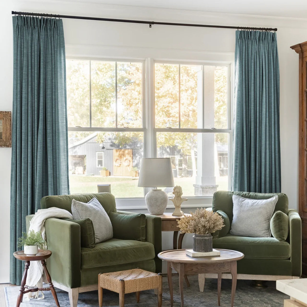 Liz Linen Pleated Curtains