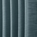 Everglade Teal Liz linen curtains in a close room detail highlighting the linen texture and colour