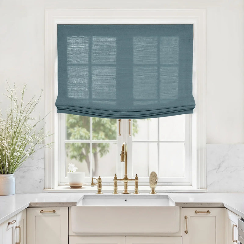 Liz Linen Relaxed Roman Blind Cord Lift