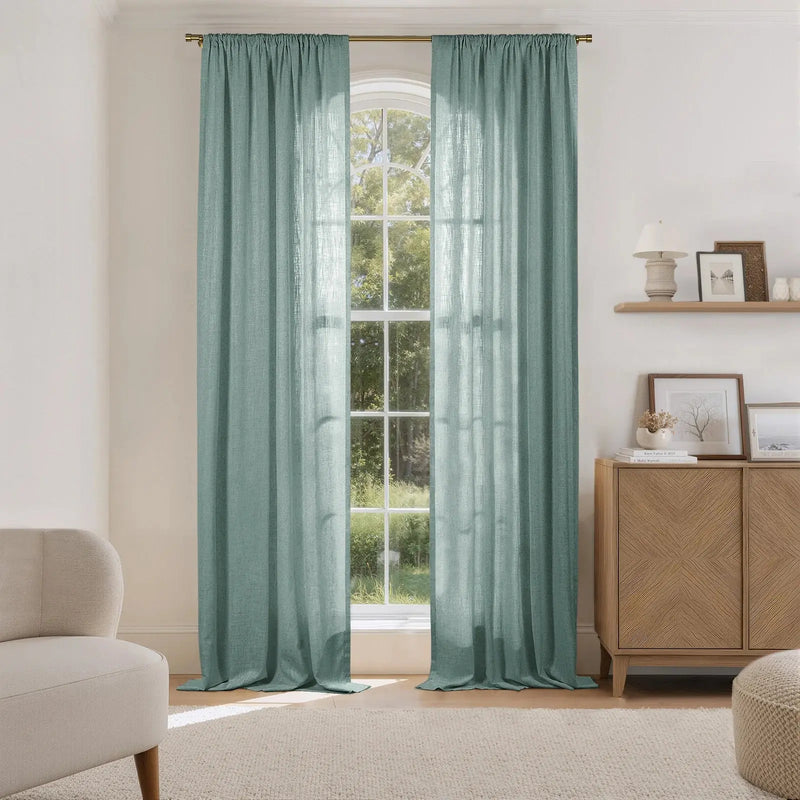 Liz Linen Soft Top Curtains