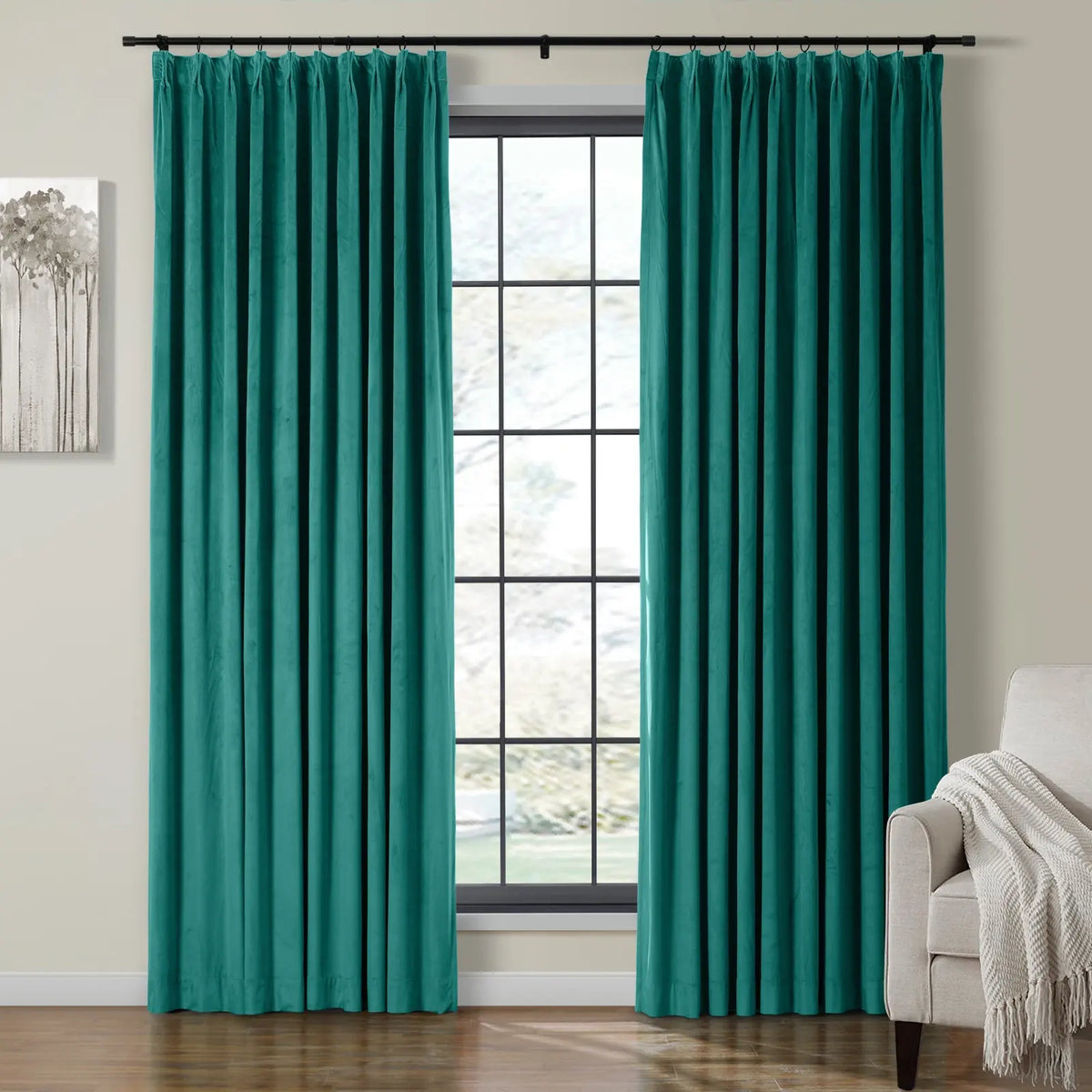 Birkin Velvet Pleated Curtains