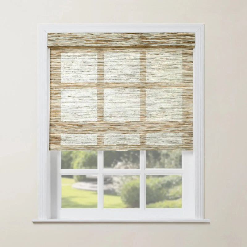 Rae Natural Jute Woven Wood Roller Blinds Cordless