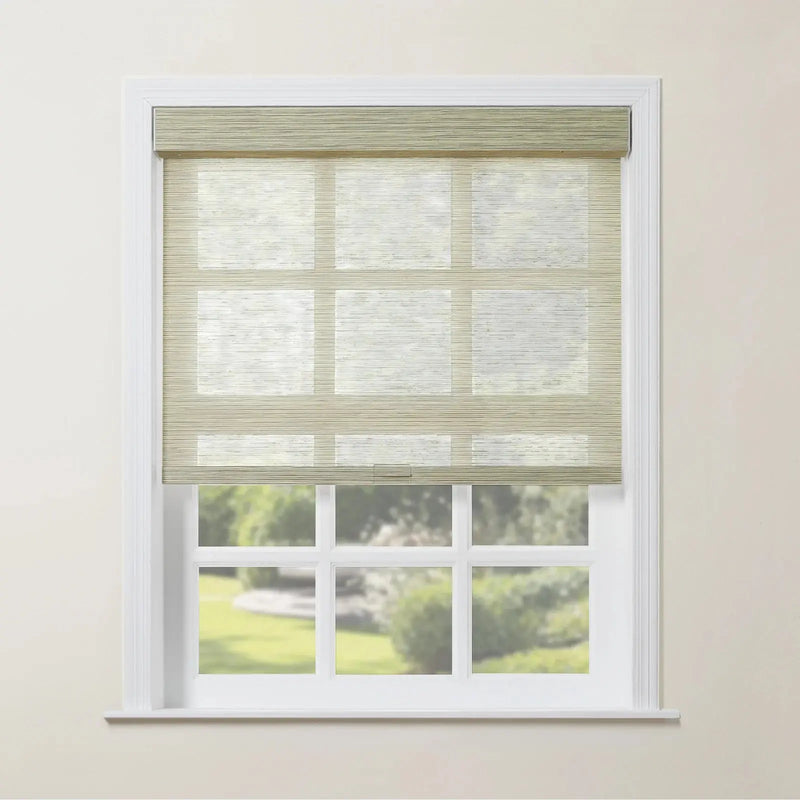 Rae Natural Jute Woven Wood Roller Blinds Cordless