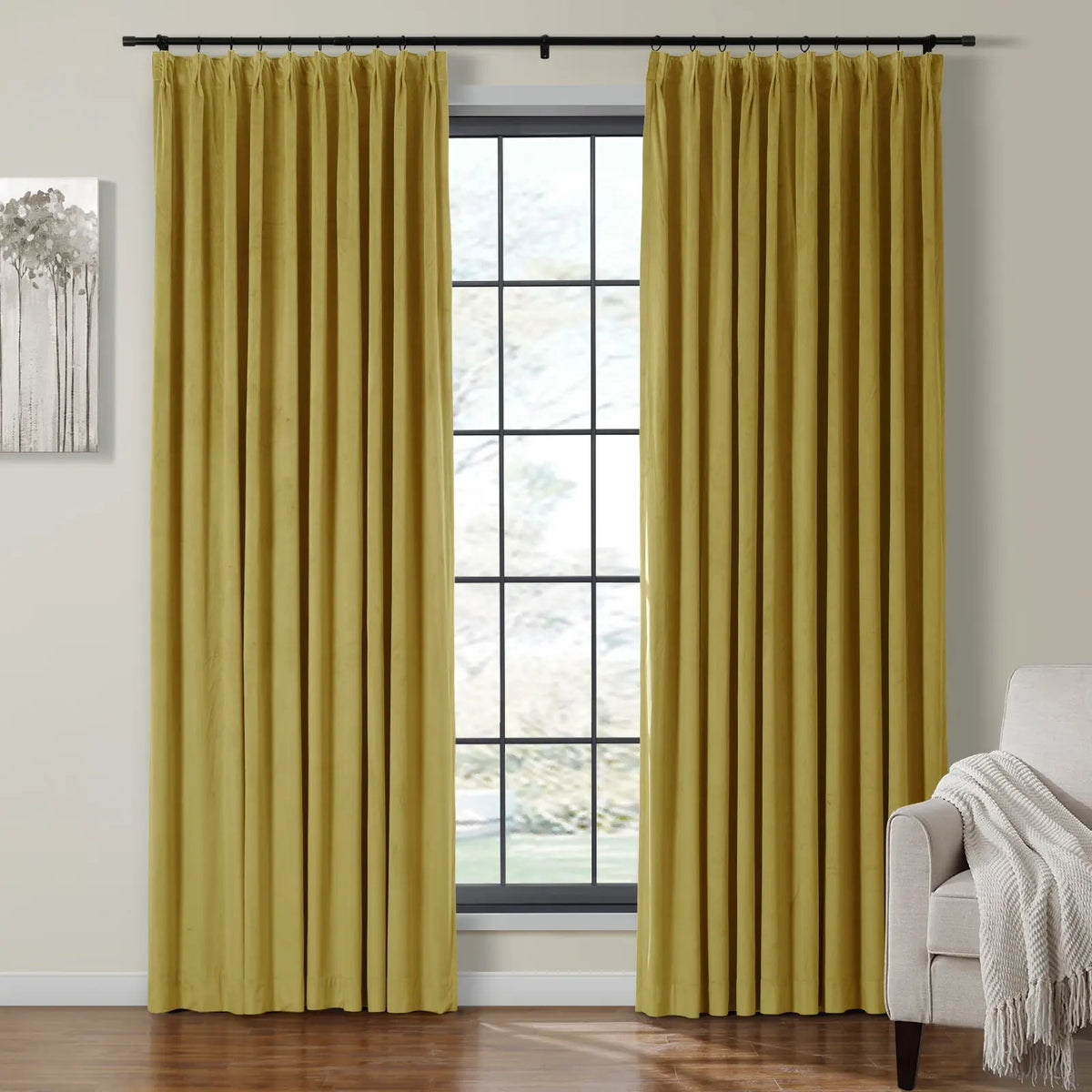 Birkin Velvet Pleated Curtains