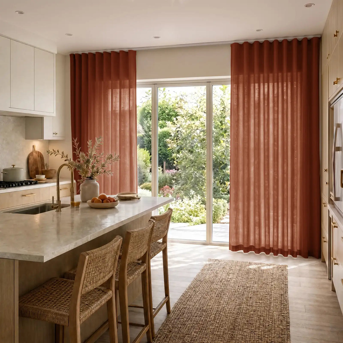 Liz Linen S-fold Curtain with Belt Hook - Lora Track