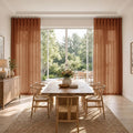 Liz Linen S-fold Curtains with Snap Tape - Lora Track
