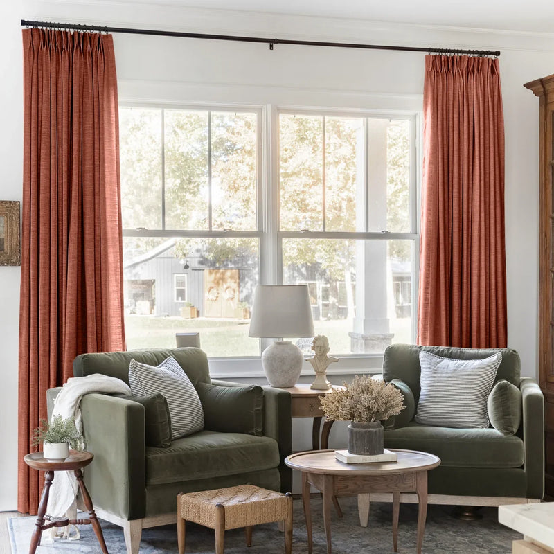 Liz Linen Pleated Curtains