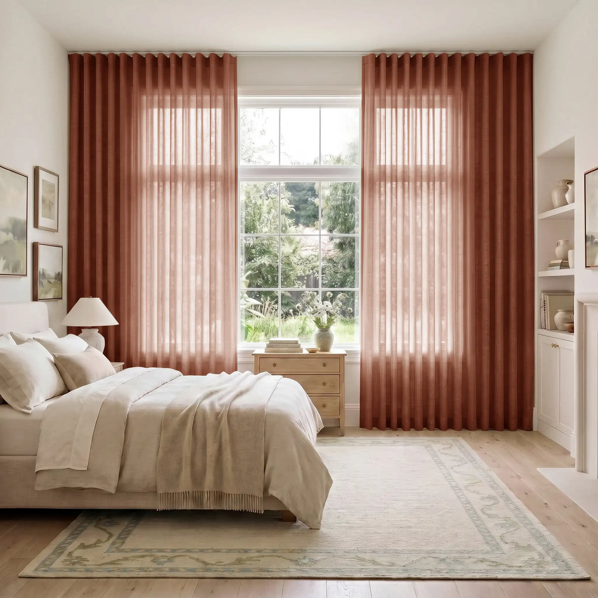 Liz Linen S-fold Curtain with Belt Hook - Leo Track