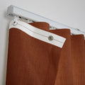 Liz Linen Ripple Fold Drapery with Snap Tape - Lora Track- -TWOPAGES