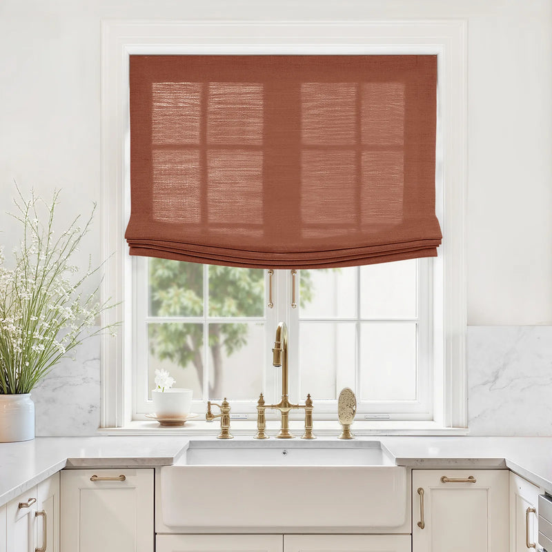 Liz Linen Relaxed Roman Blind Cord Lift