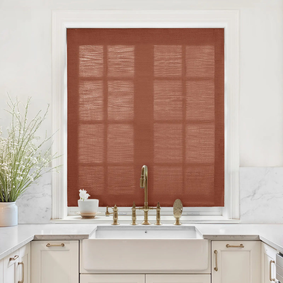 Liz Linen Relaxed Roman Blind Cord Lift