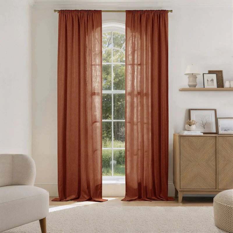 Liz Linen Soft Top Curtains
