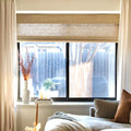 Rae Natural Ramie Flax Woven Wood Blinds - Series C