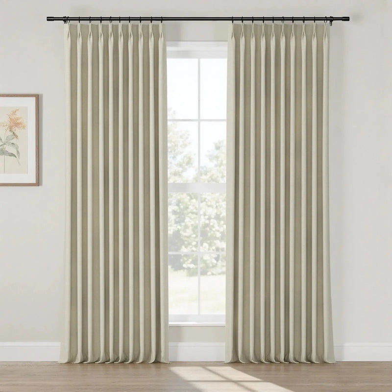 Lila Blockout Pleated Curtains