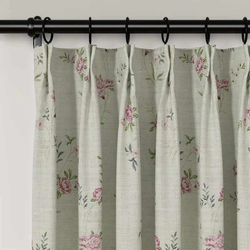 Holly Botanical Boho Pleated Curtains