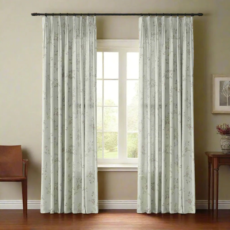 Holly Botanical Boho Pleated Curtains