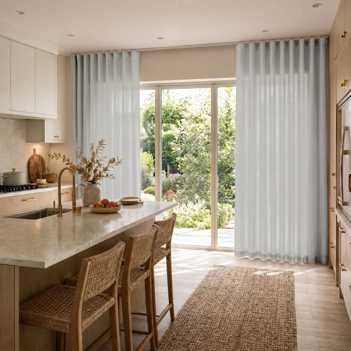 Liz Linen S-fold Curtain with Belt Hook - Lora Track