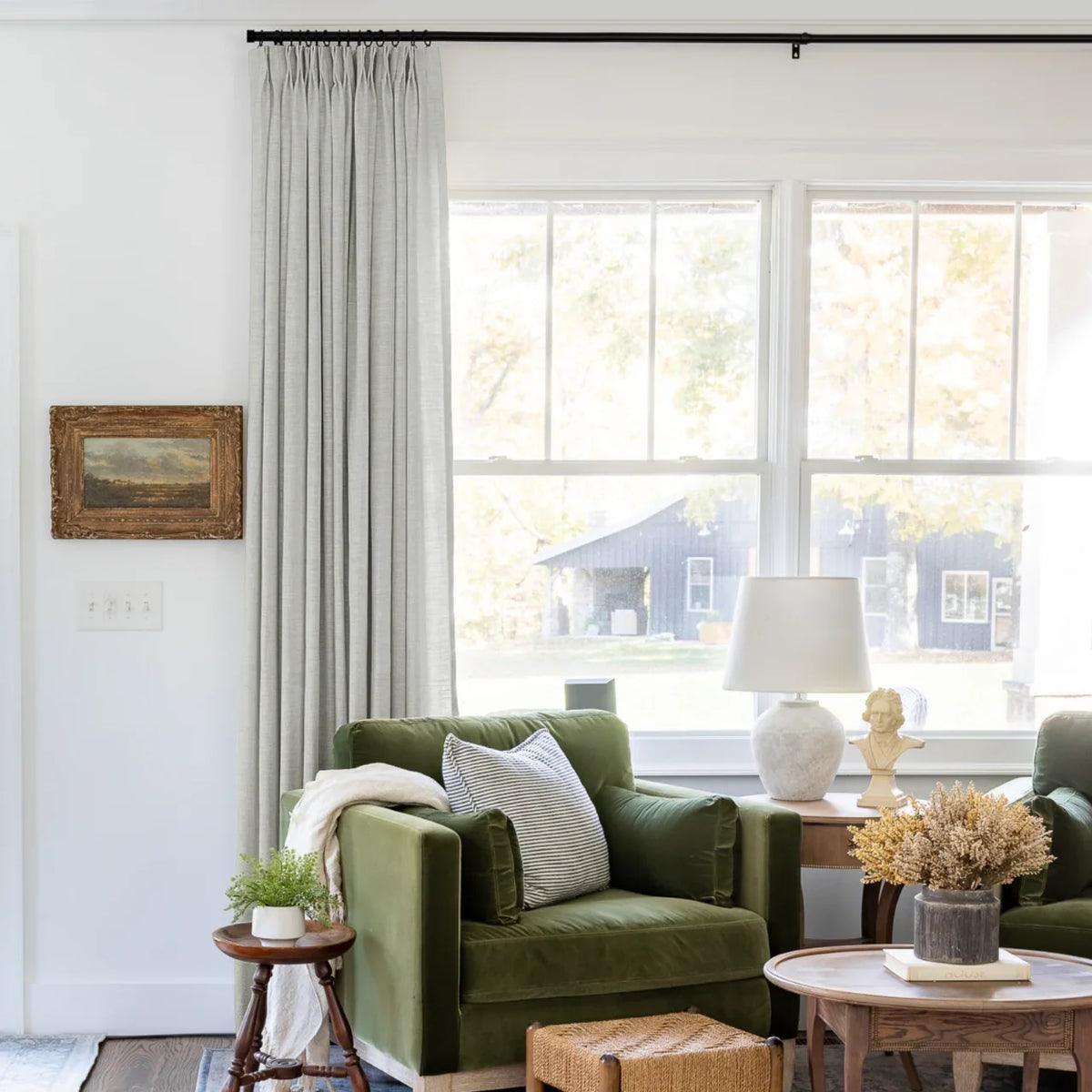 Liz Linen Pleated Curtains