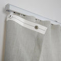 Liz Linen Ripple Fold Drapery with Snap Tape - Lora Track- -TWOPAGES