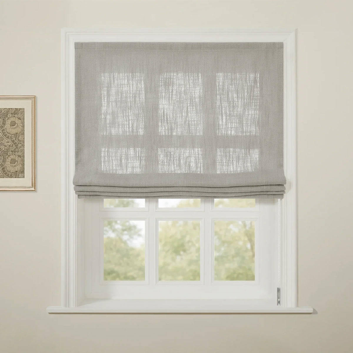 Liz Linen Flat Roman Blind Cord Lift