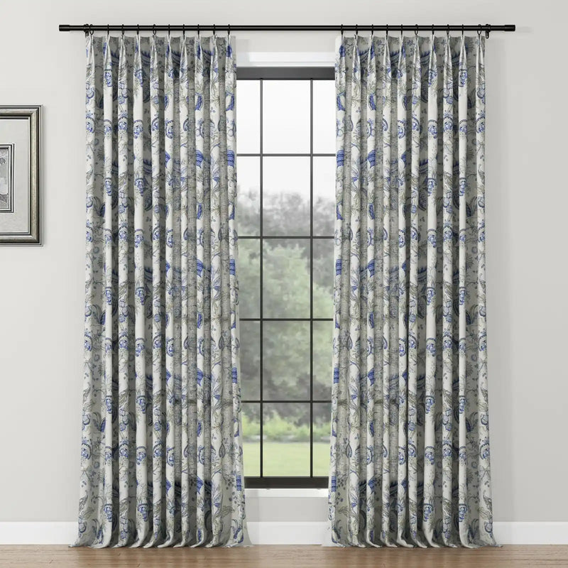 Holly Botanical Boho Pleated Curtains