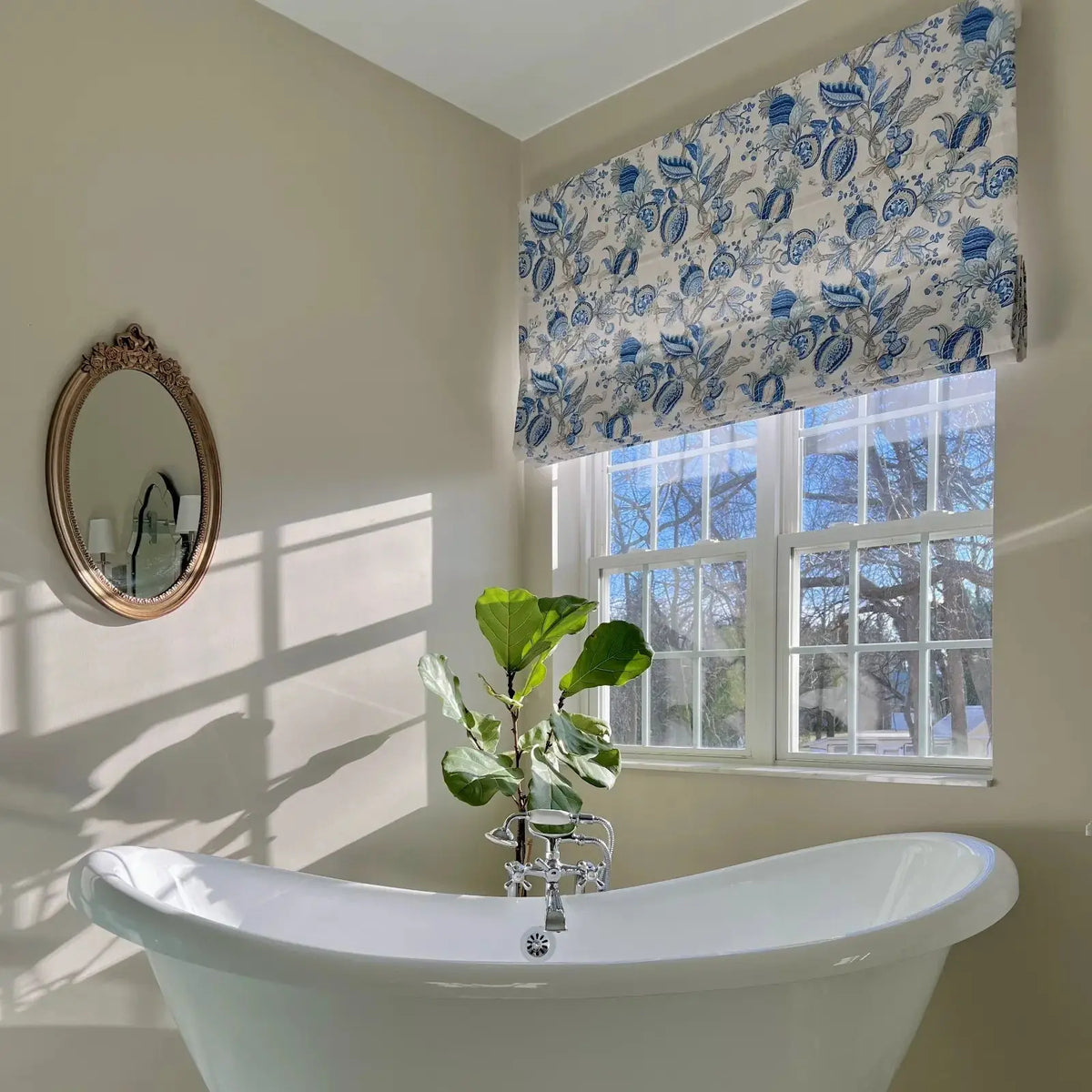 Smart Motorised Plain Roman Blind Cordless