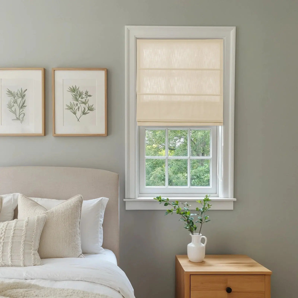 Isabella Cotton Roman Blind Cord Lift