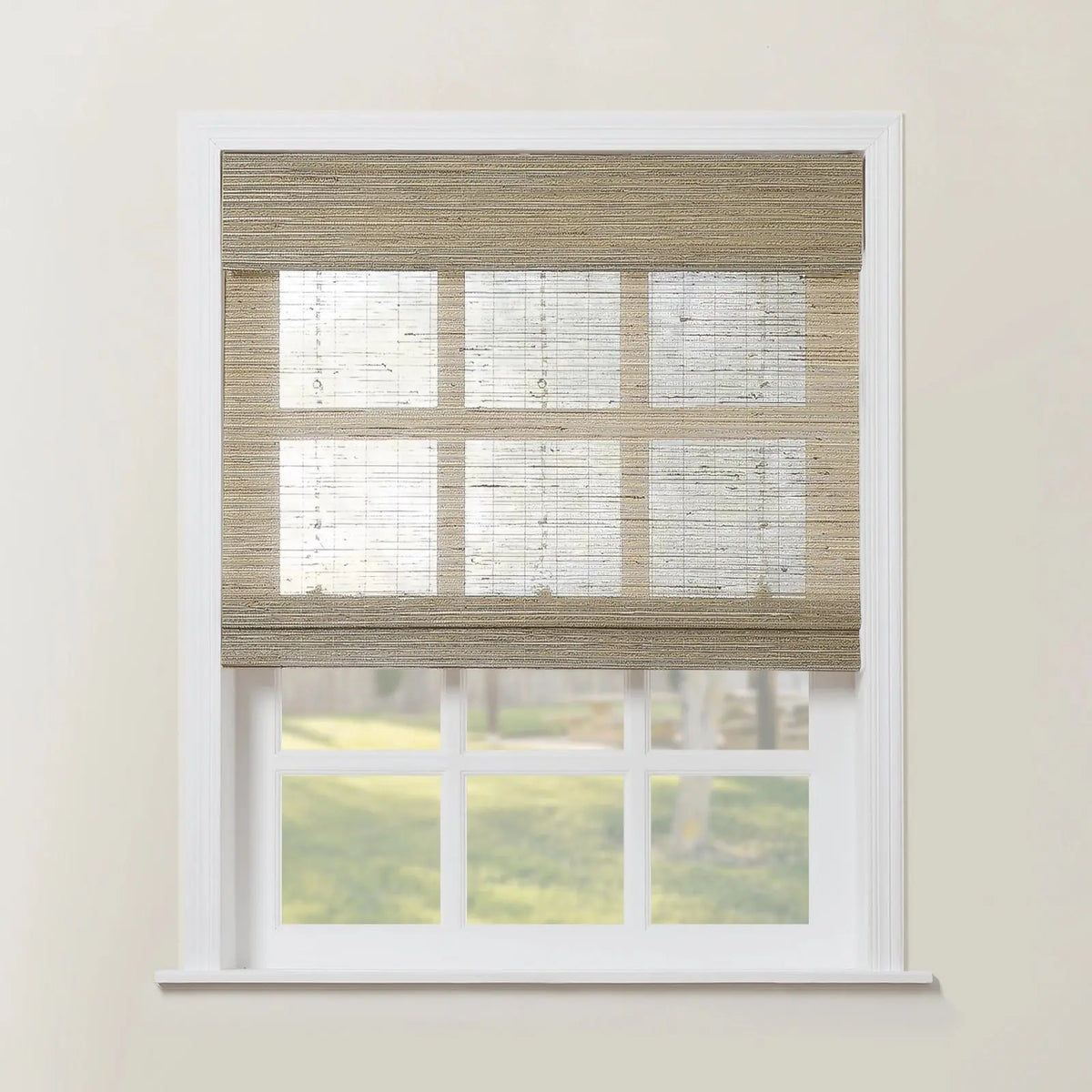 Rae Natural Ramie Flax Woven Wood Blinds - Series C