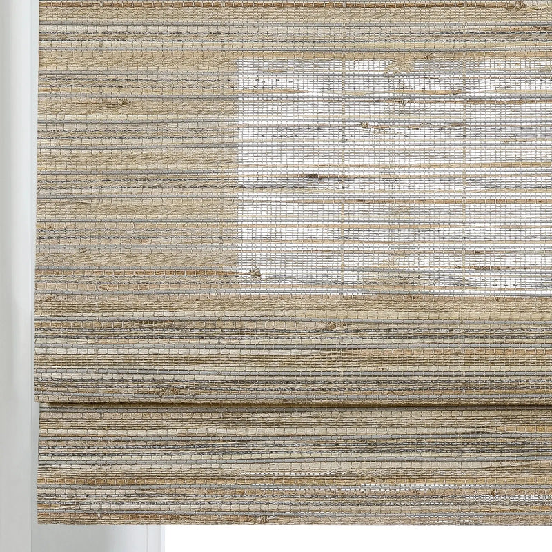 Rae Natural Ramie Flax Woven Wood Blinds - Series C