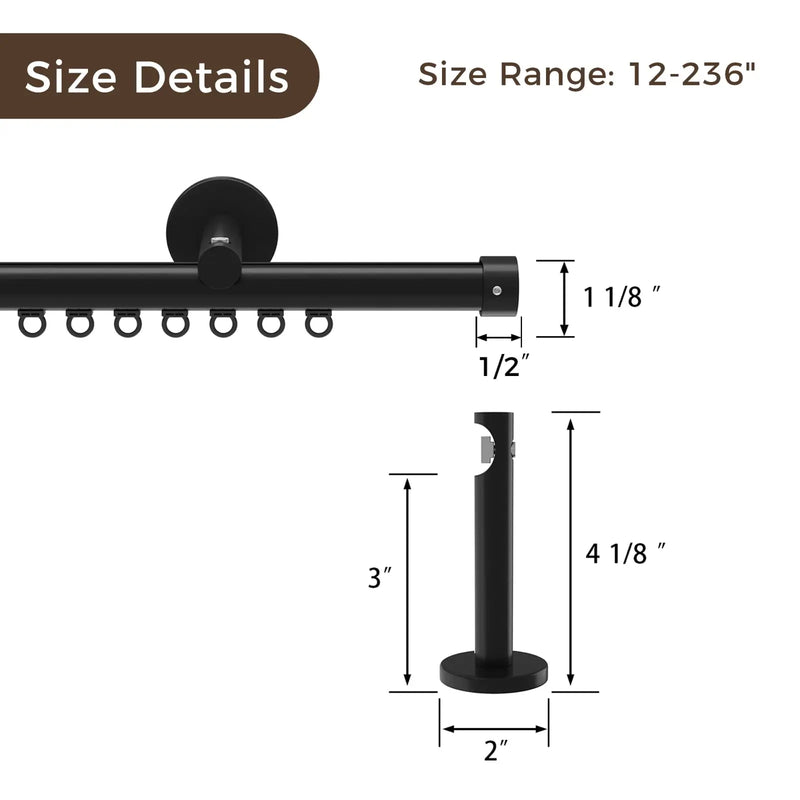 Gloria Single Traverse Curtain Rod