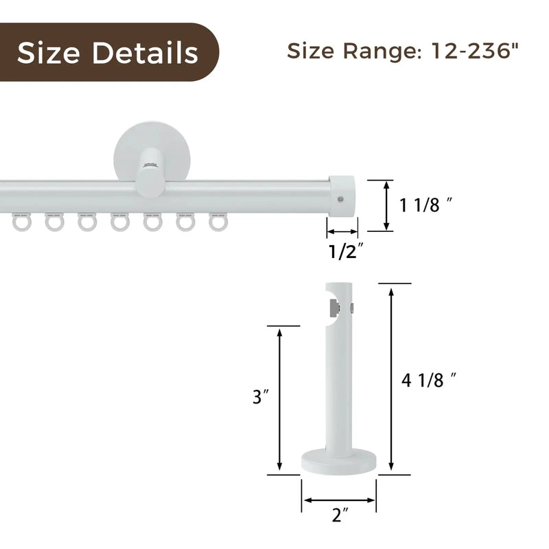 Gloria Single Traverse Curtain Rod