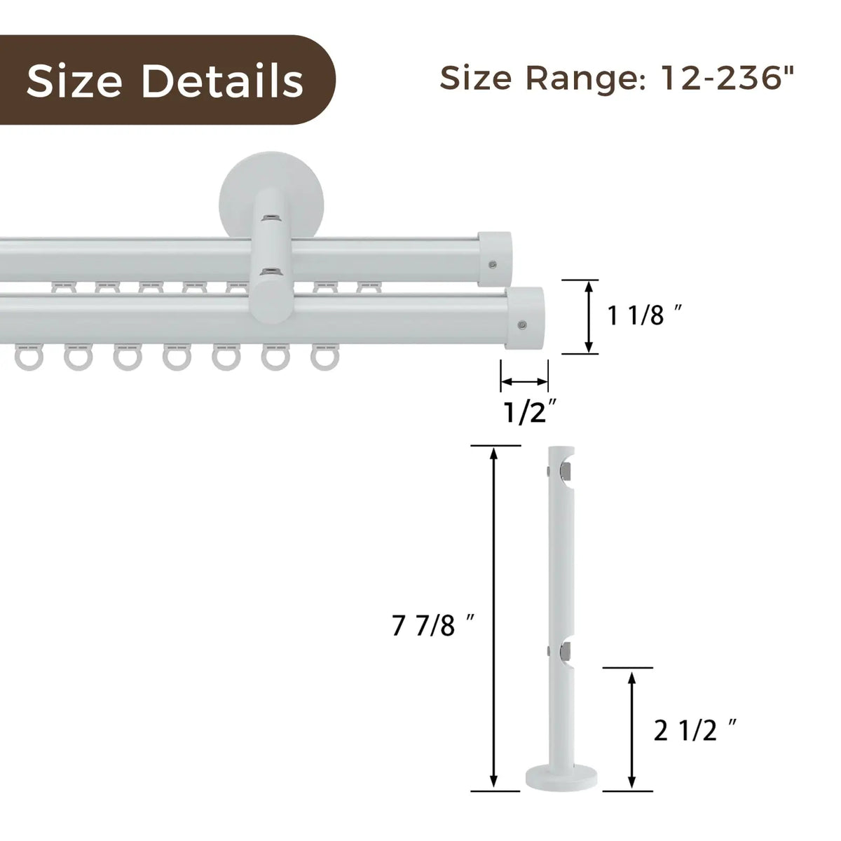 Gloria Double Traverse Curtain Rod -TWOPAGES