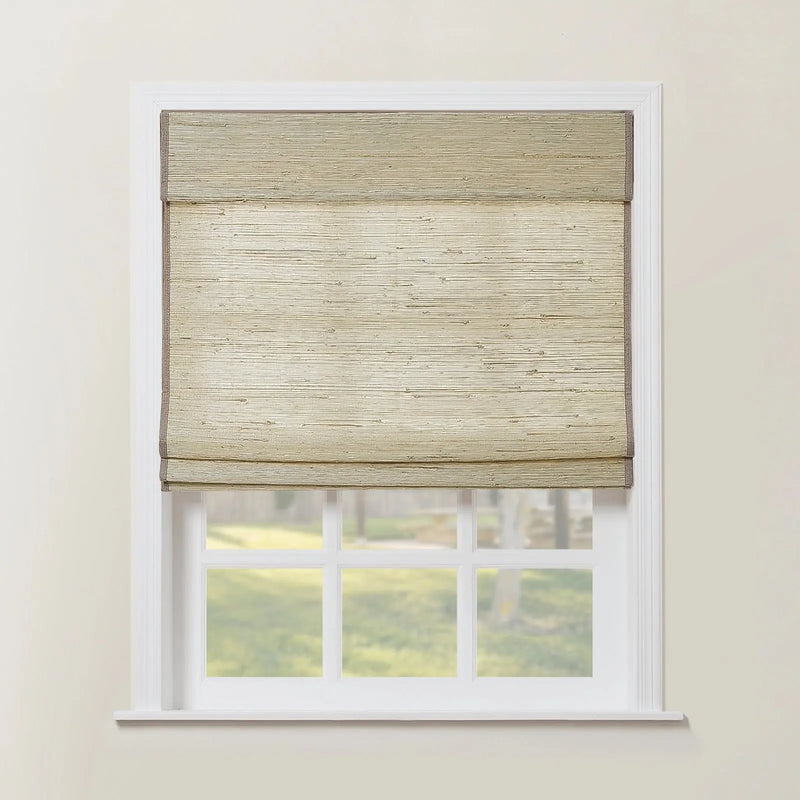 Rae Natural Ramie Flax Woven Wood Blinds - Series C