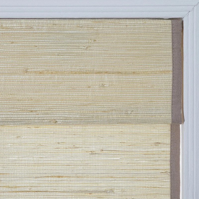 Rae Natural Ramie Flax Woven Wood Blinds - Series C