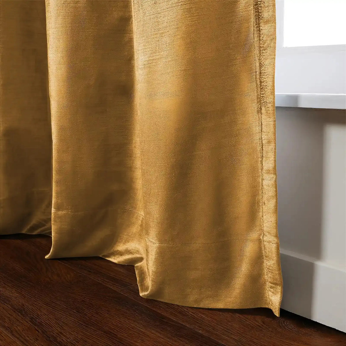 Veda Lustrous Cotton Velvet Pleated Curtains